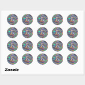 Sticker Rond holographique (Feuille)