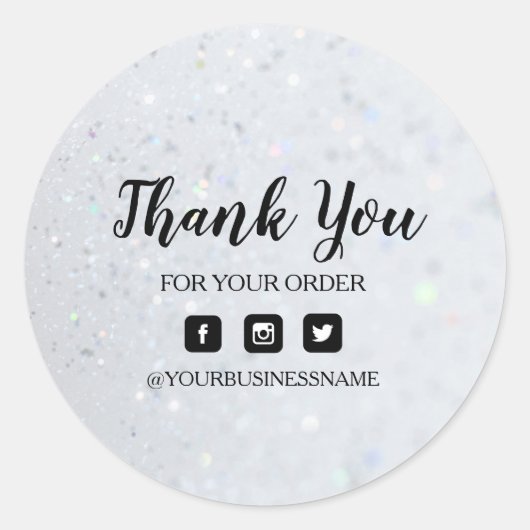 Sticker Rond Holographique | Élégance et harmonie (Devant)