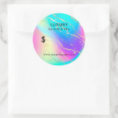 Sticker Rond Holographique Iridescente Opale Gemstone | Tarific (Sac)