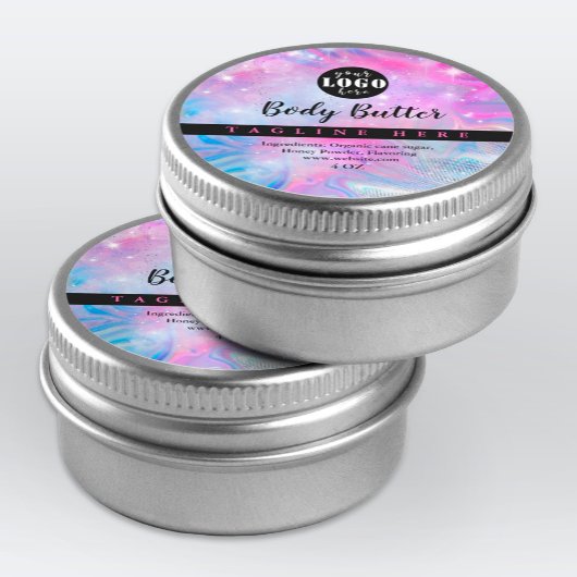 Sticker Rond Holographique licorne arc-en-ciel