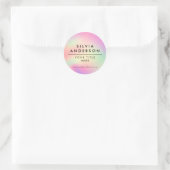 Sticker Rond Holotel moderne professionnel Pastel Rainbow (Sac)