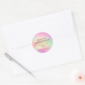 Sticker Rond Holotel moderne professionnel Pastel Rainbow (Enveloppe)