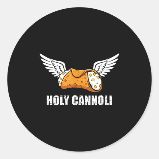 Sticker Rond Holy Cannoli Tri-blend Funny Quote  (Devant)