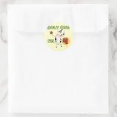 Sticker Rond Holy Cow I'm 4 Anniversaire T-shirts et cadeaux (Sac)