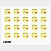 Sticker Rond Holy Cow I'm 70 Anniversaire Tshirts and Gifts (Feuille)