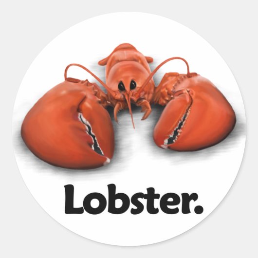 Sticker Rond Homard. (Devant)