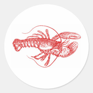 Sticker Rond Homard