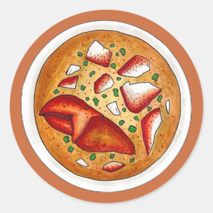 Sticker Rond Homard Bisque Soupe Fruits de mer Cuisine Cuisine