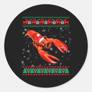 Sticker Rond Homard des animaux laides
