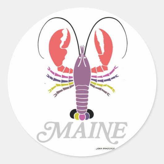 Sticker Rond Homard du Maine (Devant)
