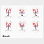 Sticker Rond Homard du Maine (Feuille)