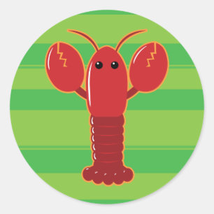 Sticker Rond Homard mignon