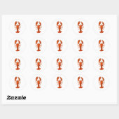 Sticker Rond Homard rouge (Feuille)