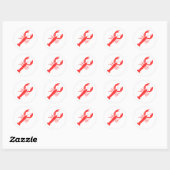 Sticker Rond homard rouge (Feuille)