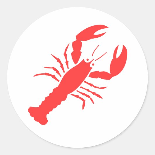 Sticker Rond homard rouge (Devant)