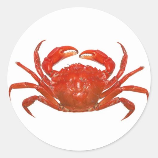 Sticker Rond Homard rouge à personnaliser (Devant)