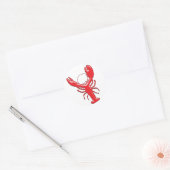 Sticker Rond Homard rouge brillant (Enveloppe)