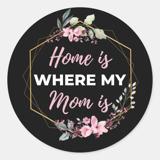 Sticker Rond Home Is Where (Devant)