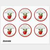 Sticker Rond Home Made Apple Marmalade Canning Label Sheet (Feuille)