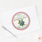 Sticker Rond Home Made Blueberry Jelly Canning Label Sheet (Enveloppe)