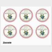 Sticker Rond Home Made Blueberry Jelly Canning Label Sheet (Feuille)