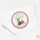 Sticker Rond Home Made Fig Preserves Canning Label Sheet (Enveloppe)