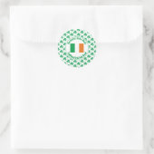 Sticker Rond Home Made IRISH SODA PAIN Irlande Shamrock Drapeau (Sac)