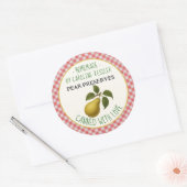 Sticker Rond Home Made Pear Preserves Canning Label Sheet (Enveloppe)