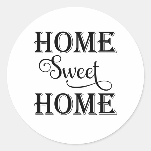 Sticker Rond Home Sweet Home (Devant)