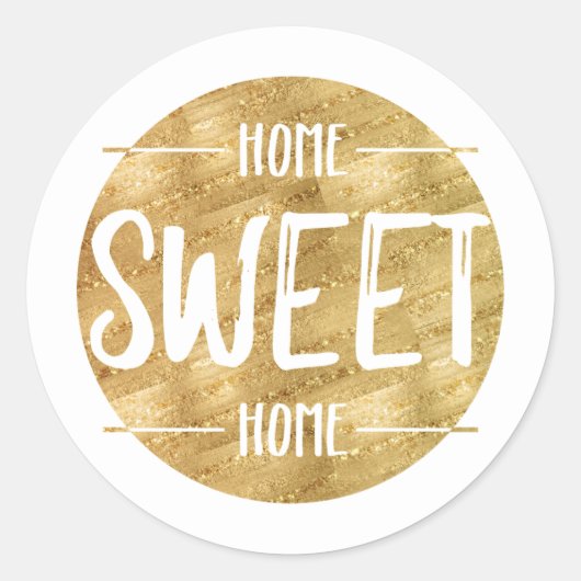 Sticker Rond home sweet home, fête de réveil (Devant)