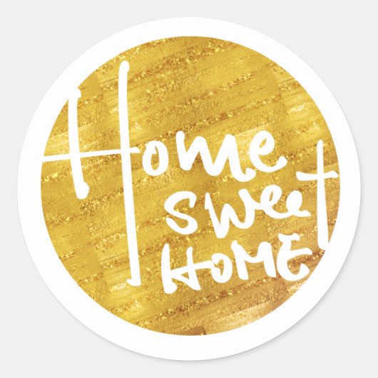 Sticker Rond home sweet home, fête de réveil (Devant)