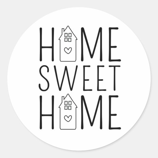 Sticker Rond Home Sweet Home Immobilier (Devant)