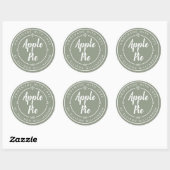 Sticker Rond Homemade Apple Pie Sage Green (Feuille)