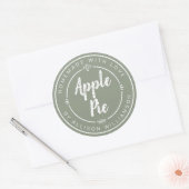 Sticker Rond Homemade Apple Pie Sage Green (Enveloppe)