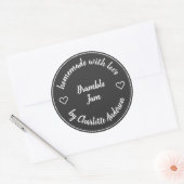 Sticker Rond Homemade avec love | Jam (Enveloppe)