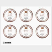 Sticker Rond Homemade Chocolate Brownies Label (Feuille)