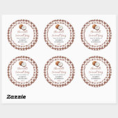 Sticker Rond Homemade Chocolate Coconut Bars Label (Feuille)