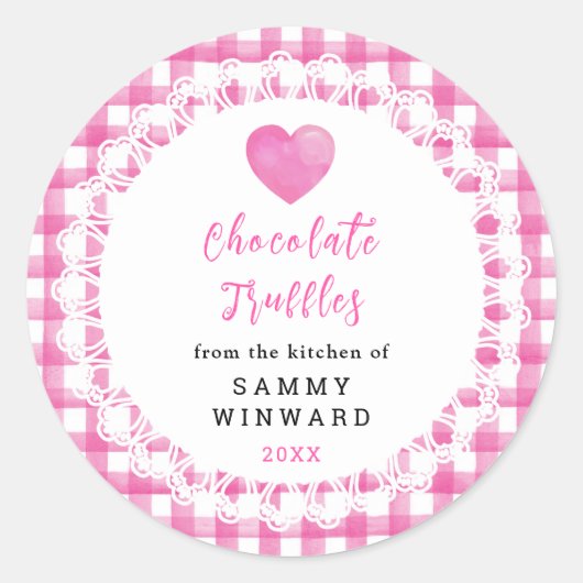 Sticker Rond Homemade Chocolate Truffles Label (Devant)