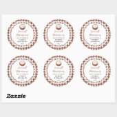 Sticker Rond Homemade Coconut Macaroons Label (Feuille)