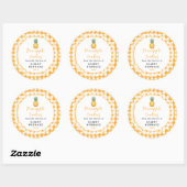 Sticker Rond Homemade Pineapple Cookie Label (Feuille)