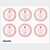 Sticker Rond Homemade Pomegranate Chocolate Bark Label (Feuille)