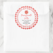 Sticker Rond Homemade Pomegranate Jelly Label (Sac)