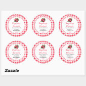 Sticker Rond Homemade Raspberry Brownies Label (Feuille)