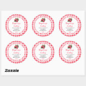Sticker Rond Homemade Raspberry Cookies Label (Feuille)