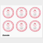 Sticker Rond Homemade Raspberry Fudge Label (Feuille)