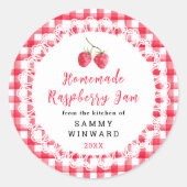 Sticker Rond Homemade Raspberry Jam Label (Devant)