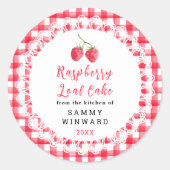 Sticker Rond Homemade Raspberry Loaf Cake Label (Devant)