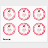 Sticker Rond Homemade Raspberry Loaf Cake Label (Feuille)