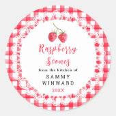 Sticker Rond Homemade Raspberry Scones Label (Devant)