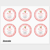 Sticker Rond Homemade Strawberry Cookies Label (Feuille)